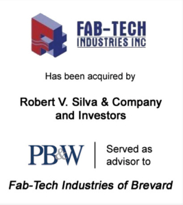 Fab-Tech Industries Aerospace Investment Banking