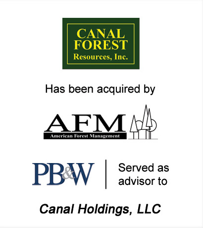 Canal Forest Resources Investment Banking
