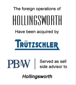 Hollingsworth Textile Investment Mergers & Acquisitions
