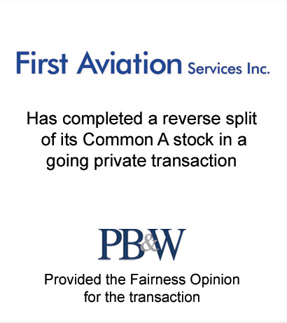 First Aviation Services Aerospace Private Placements