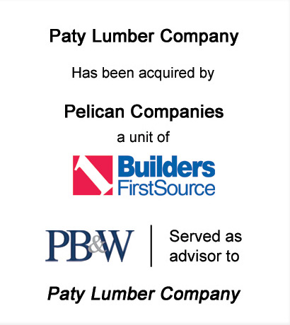 Paty Lumber Company Building Products Acquisitions